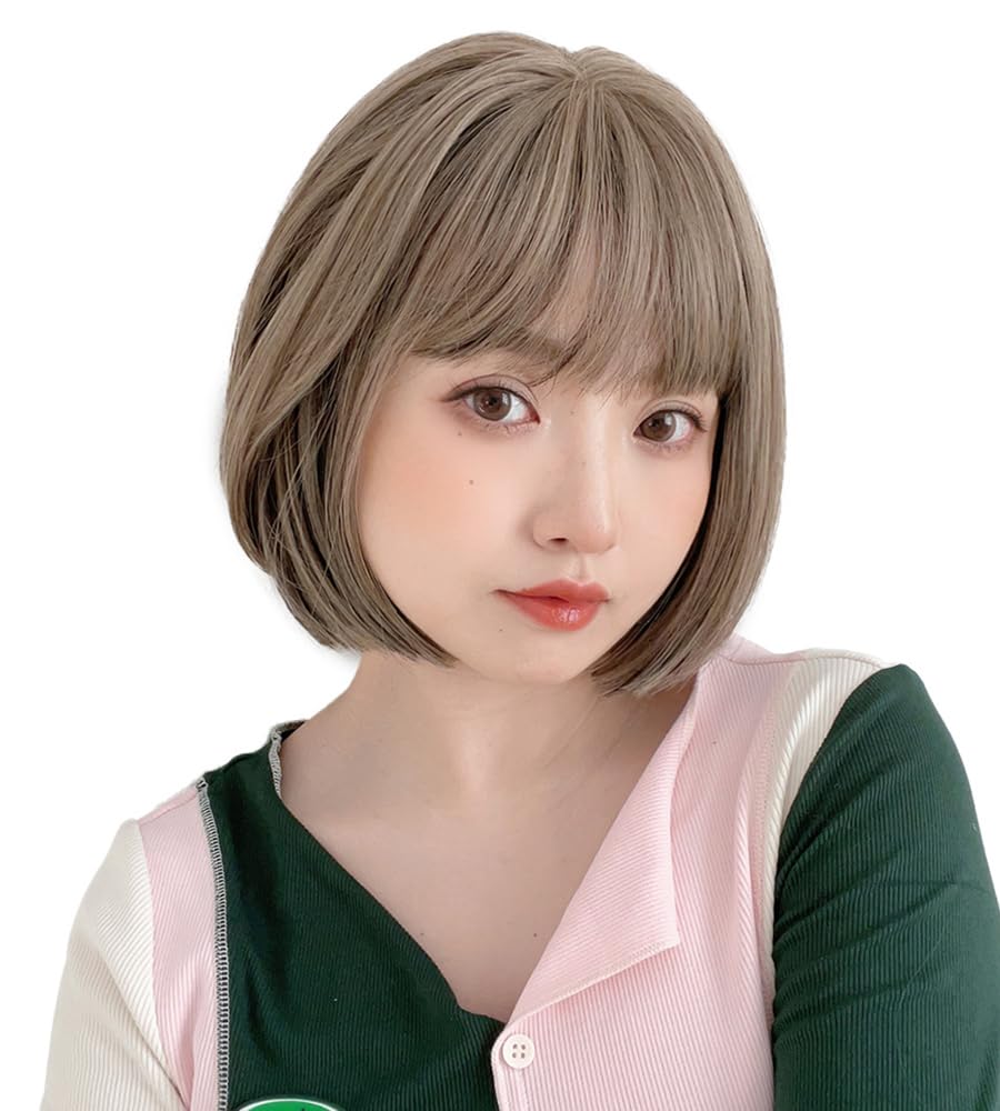 Amazon.co.jp: [ブライトララ] ウィッグ ボブ ショート フルウィッグ